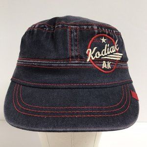 Kodiak AK Alaska Blue Military Style Adjustable Hat